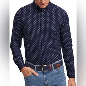 NWT Mizzen + Main Men's Performance Dress Shirt Trim Fit Size Large